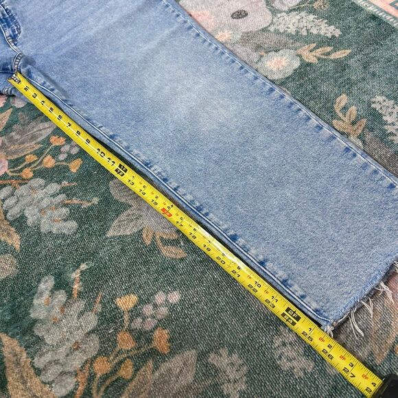 J. Crew Essential Straight Cropped Jeans Womens 35 Light Blue High Rise Raw Hem - Picture 13 of 16